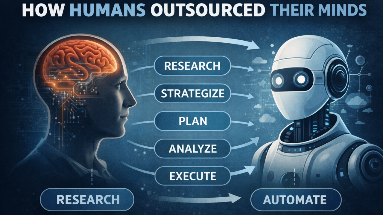 How humans outsourced their minds article artwork